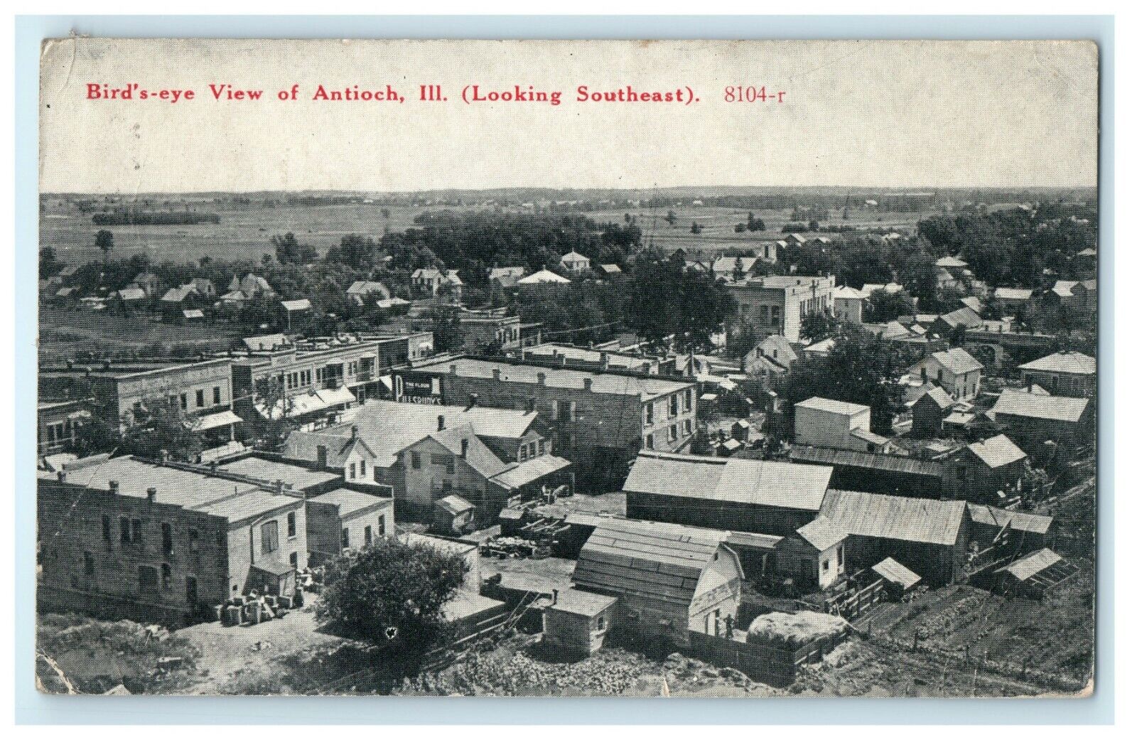 1920 Bird\'s-Eye View of Antioch III (Looking Southeast) Antique Postcard