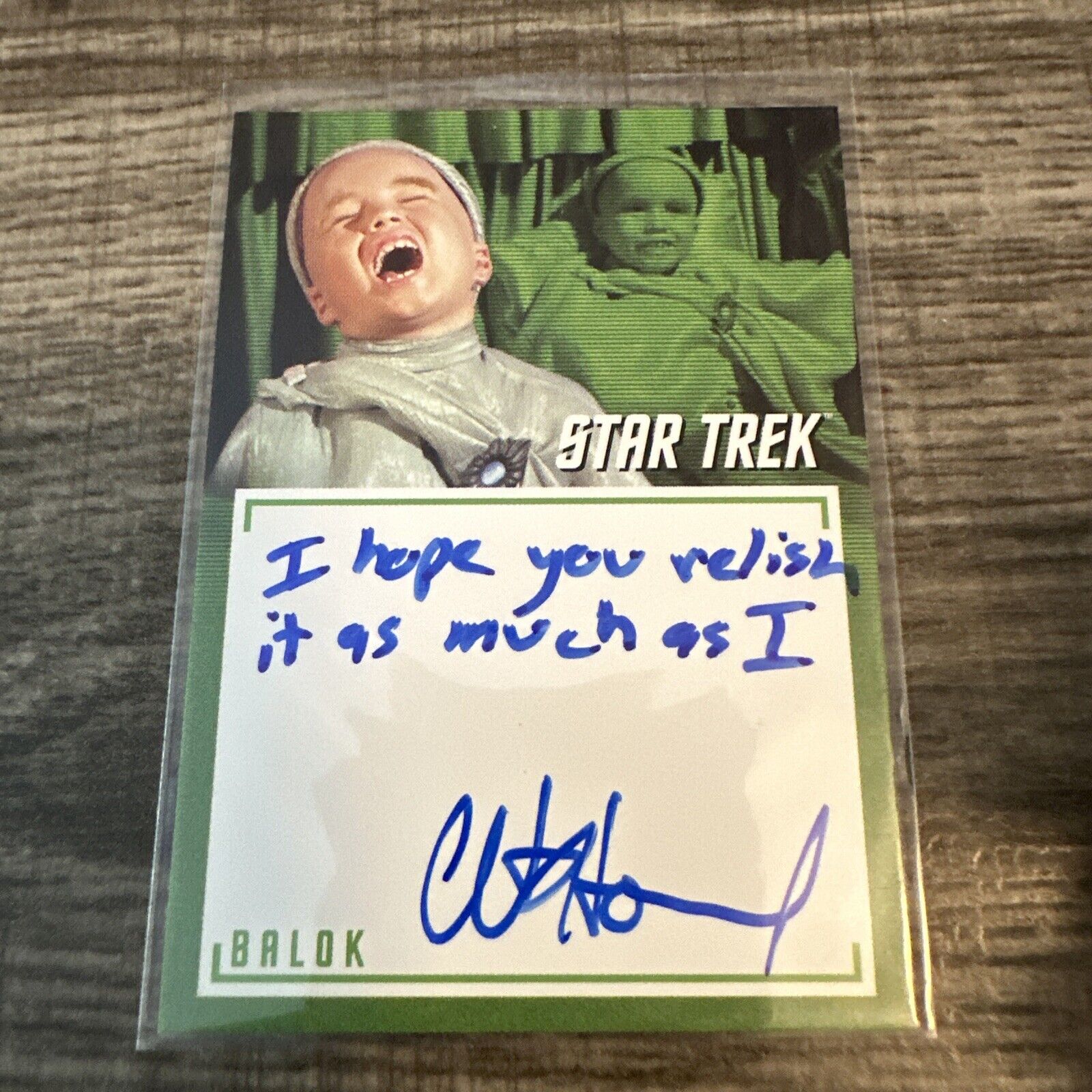 Clint Howard as Balok Star Trek 2018 Rittenhouse Inscription Autograph