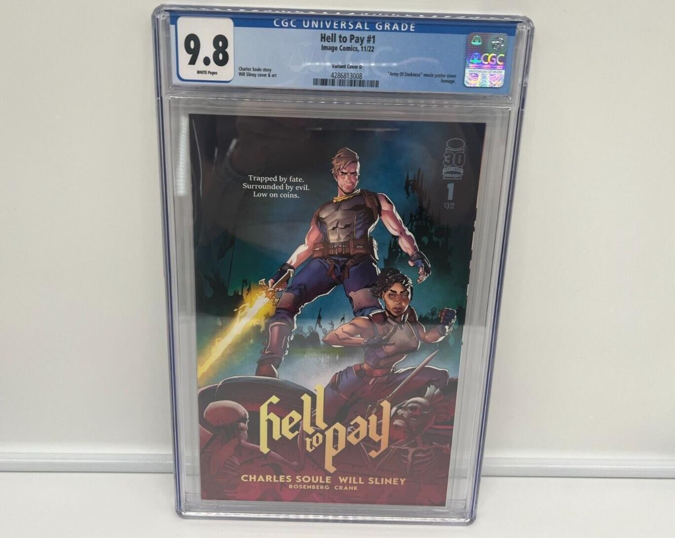 Hell To Pay #1 CGC 9.8 1:10 Army of Darkness Homage Variant Cover Image 2022
