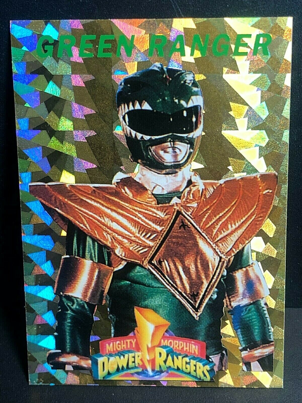 Green Power Ranger Rare MMPR Power Rangers Gold Foil Trading Card HTF  L2