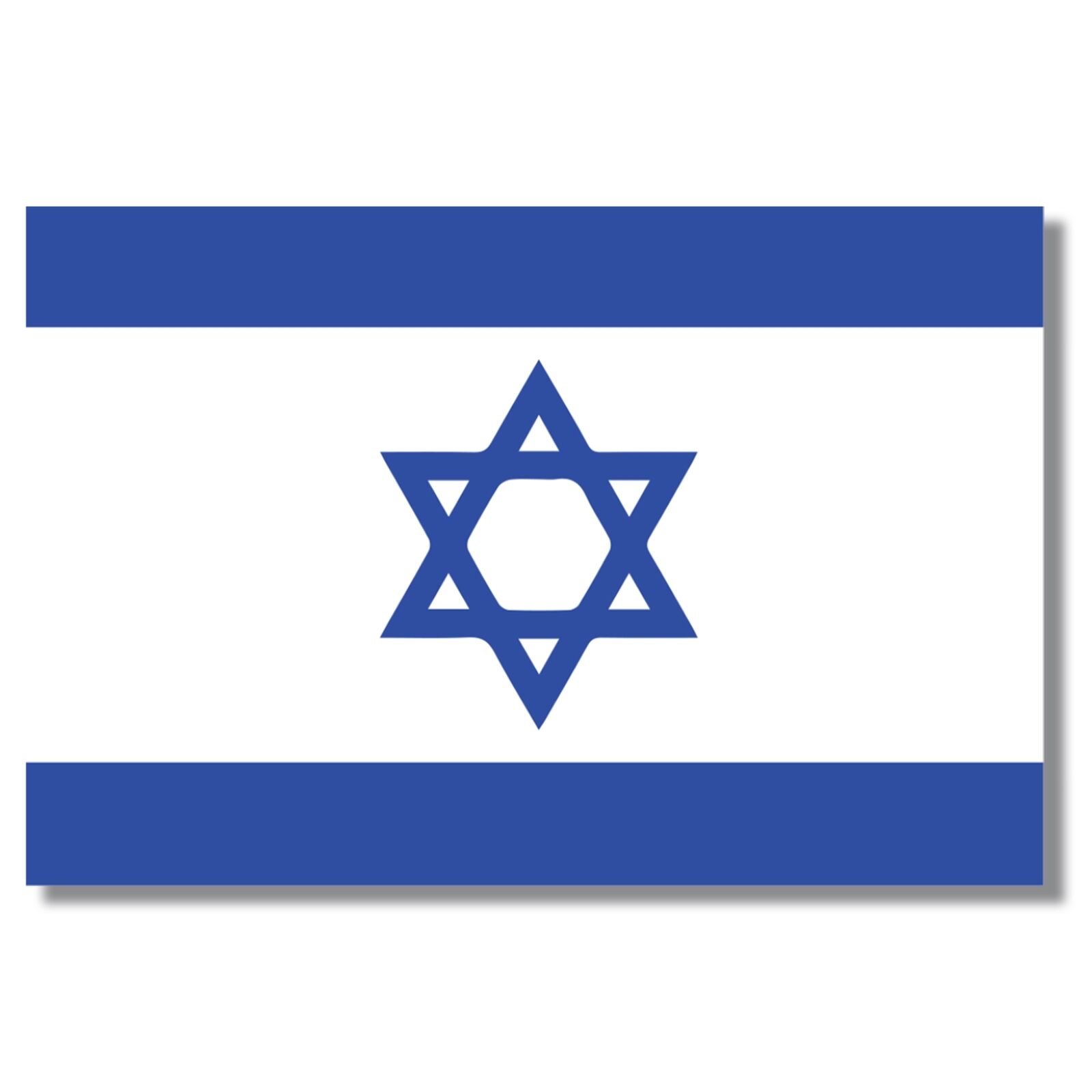 Israel Israeli Flag Magnet Decal, 5x8 Inches, Blue and White, Automotive Magnet