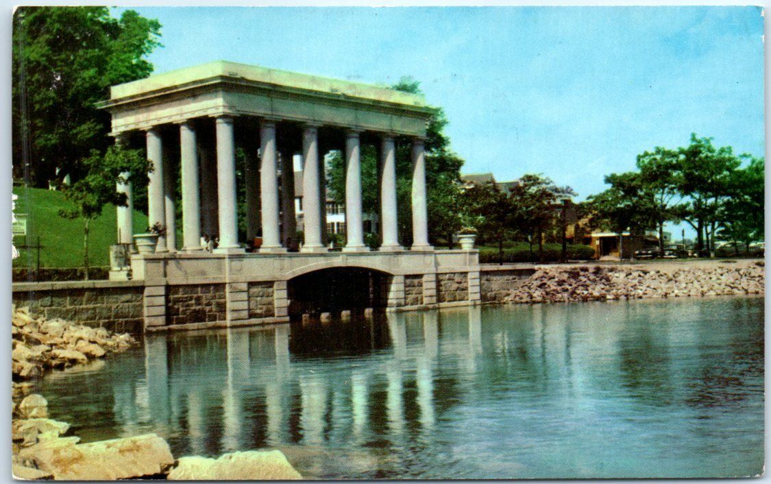 Postcard - Plymouth Rock and Portico - Plymouth, Massachusetts