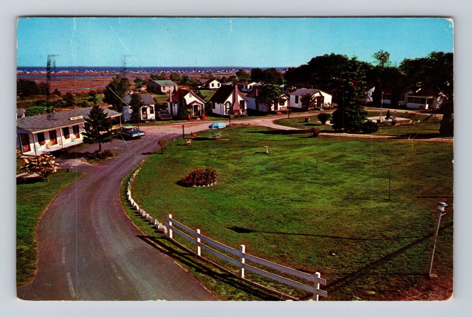 Wells ME-Maine, Wonderview Motor Village, Antique, Vintage Souvenir Postcard