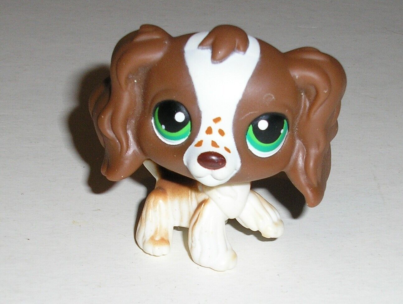 LPS #156 Brown Cocker Spaniel Dog Green Eyes Littlest pet shop 