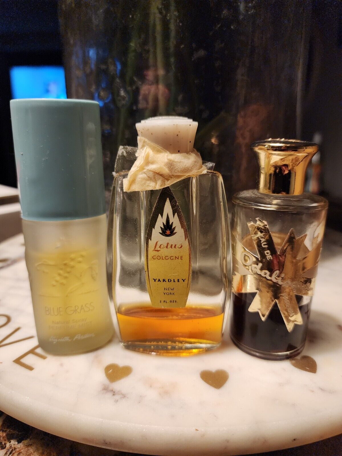 Vintage Perfume Lot: Blue Grass, Lotus Yardley, Odalisque