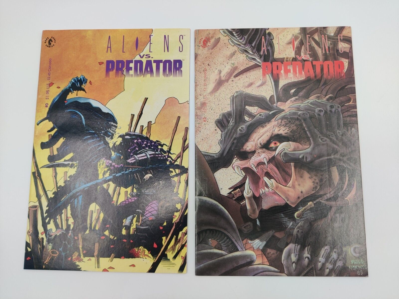 Aliens Vs Predator #0 and #2 Darkhorse Comics