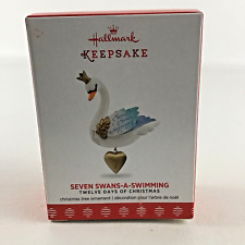 Hallmark Seven Swans A-Swimming Ornament #7 Series 12 Days Of Christmas New 2017 picture