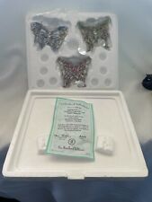 (4) Sets Bradford Edition Silken Wings Ornament Collection Set of 3 Butterflies. picture