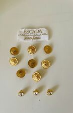 Escada  for Neiman Marcus Set of  8 Gold Tone Buttons + 3 Rhinestone Buttons picture