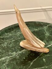 Vintage Carved Horn Bird Figurine-Signed by Artist picture