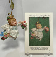 1997 Heirloom Ornaments Ashton-Drake Holly Days Angel Holding Joy And Peace picture