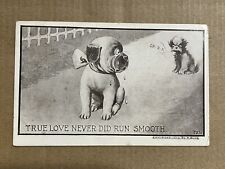 Postcard Dog Puppy Tears Love Artist Signed F&W A. Blue Vintage 1910 Comic PC picture