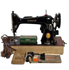 VTG 1954 Singer 15-91 Electric Sewing Machine w/Attachments Zigzagger & Case picture