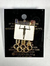 1992 Barcelona Olympic | Ring Exercise Gymnastics Lapel Pin picture