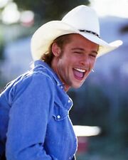 Brad Pitt in denim shirt & western hat Thelma and Louise as J.D. 8x10 photo picture