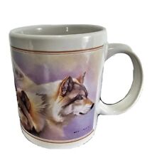 Vintage Leanin' Tree Coffee Cup Mug Timber Wolf MGR163 picture