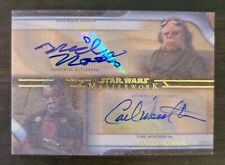2021 Topps Star Wars Masterwork Carl Weathers Nick Nolte Wood Dual Autograph /10 picture