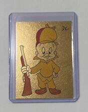 Elmer Fudd Gold Plated Limited Artist Signed “Looney Tunes” Trading Card 1/1 picture