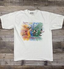 Vintage Disney Shirt Mens Medium White 2000 2001 New Years Eve New Year picture