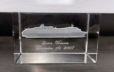 Cunard Queen Victoria Laser Cut Paperweight 12/10/2007 Christening Crew Gift picture