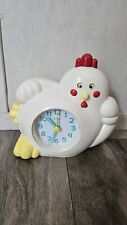 90s Vintage Rhythm Japan Plastic Hen Chicken Clucking Alarm Clock Quartz READ picture