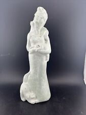 Retired 2007 Isabel Bloom Lady & Cats Cement Statue Sculpture Cat Lady picture