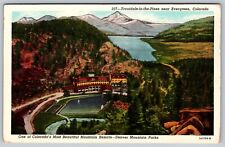 AERIAL TROUTDALE IN THE PINES EVERGREEN CO COLORADO  ANTIQUE  VINTAGE POSTCARD picture
