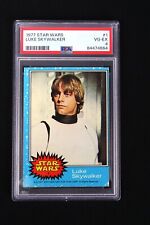 1977 Topps Star Wars Luke Skywalker RC Rookie Card #1 PSA 4 VG-EX Graded 2023 picture