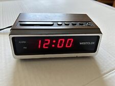 Westclox Digital Alarm Clock Wood Grain Retro Model 22651 Tested picture