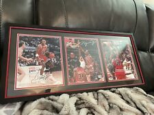 Michael Jordan Signed Photo W/ Pippen Rodman Signed Photos Framed PSA/DNA AUTO picture