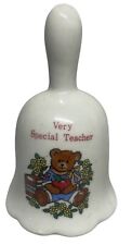 Vintage Very Special Teacher Porcelain Bell w/Books Clapper K's Collection Gifts picture