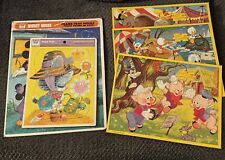 Lot Of Vintage Disney Puzzles Donald Duck 3 Little Pigs And More  picture