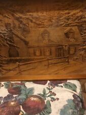 antique wooden serving tray picture