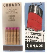 Cunard Steamship Matches Vintage Matchbooks Set of 4 1930's NOS Cruise Ship Boat picture