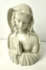 Vintage European Metzler & Ortloff Germany Porcelain Madonna Mary Praying Statue picture