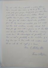 Wallace Stegner Handwritten Signed Excerpt From 