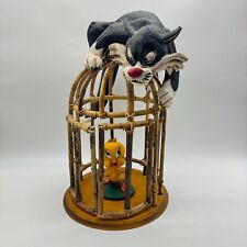 Vintage Warner Bros Sylvester & Tweety Bird Hanging Bird Cage Looney Tunes picture