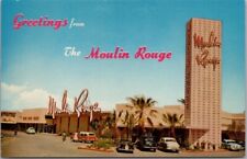 1950s LAS VEGAS Nevada Postcard MOULIN ROUGE First Desegregated Vegas Hotel picture
