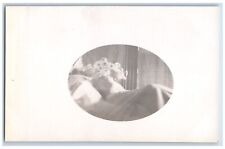 1914 Post Mortem Death Funeral Flowers East Orange NY RPPC Photo Postcard picture