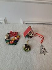 Vintage Christmas Ornaments Holiday decor Christmas Tree Decor Set of 4 picture