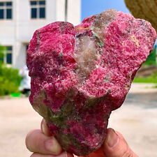 1.47LB  Amazing nature pink Rhodonite raw crystal mineral specimens picture