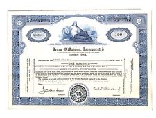Jerry O’Mahoney Inc. American Diner Registered Vintage Color Stock Certificate picture