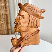 1970 Vintage Wall Hanging Plaque Hutsul Hand Carved Wooden Wood Ukraine Marked picture