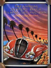 1980 Newport Classic Car Auction Poster Delahaye John Hamagami picture