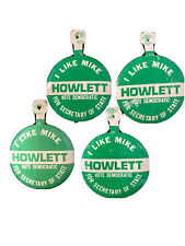 I Like Mike 38mm Tab Pin Lot Howlett Vote Democrat Secretary State Illinois 1.5” picture