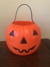 Empire Vintage Blow Mold Jack O’Lantern Candy Bucket Pumpkin Trick Or Treat Pail picture