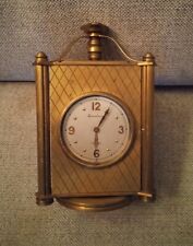 Vintage Remembrance Triangle Brass Swivel 17j Swiss Alarm Clock Parts Or Repair  picture