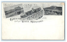 c1900s Mt. Washington Railroad Greetings from the White Mountains PMC Postcard picture