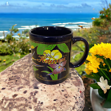 Vintage Hawaii RBCI Artist D.K. Hayes Hawaiian Floral Hibiscus Flower Coffee Mug picture