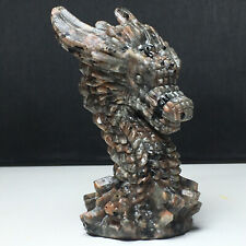 1PC Natural Crystal Specimen. Flame's Stone. Hand-carved. Exquisite Dragon Head picture